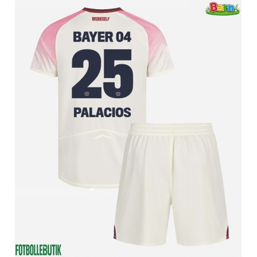 Bayer Leverkusen Exequiel Palacios #25 Bortaställ Barn 2025-26 Kortärmad (+ Korta byxor)